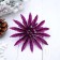 Decoration Christmas tree "lush flower" (set of 3 pcs) 10 cm, purple