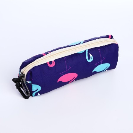 School backpack of textiles on a zipper, 3 pockets, pencil case, color violet-8