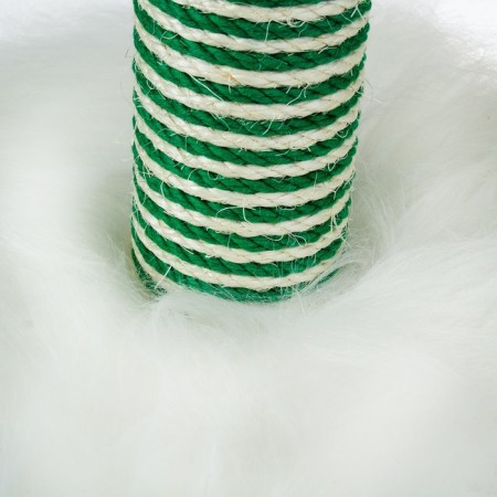 The house is small for cats, fur/velor, 34 x 34 x 60 cm, green-4