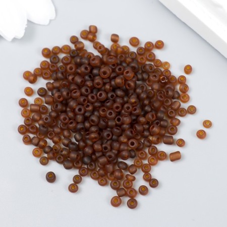 Beads "Zlatka" 08/0, 3 mm, 10 g 0013m brown-1