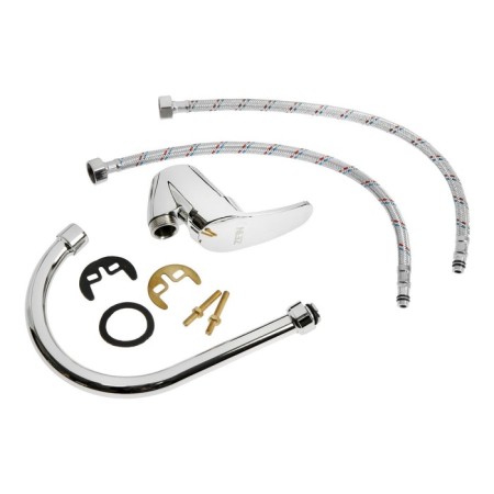 Kitchen mixer Zein Z3102, single -leaf, high spout, chrome-5
