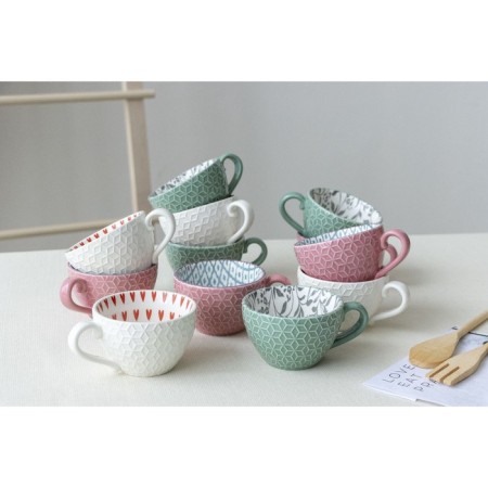 Ceramic “Vintage” mug, 290 ml, pink color-7