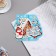 Double mini-postcard "Happy New Year!" glitter, house, 16.5x10 cm