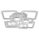 Chandelier with PDU 1145/8wt LED 194W 3000-6000K+Baster base is white 57x57x11 cm Bayerlux 525