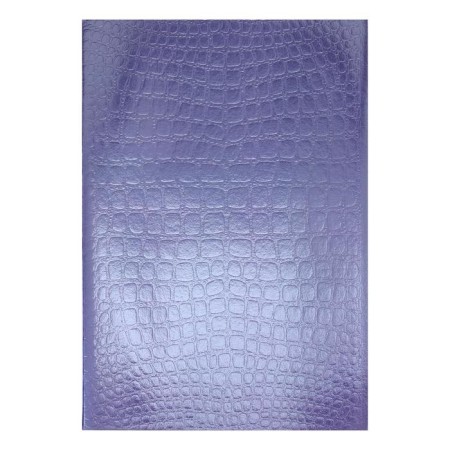 A4 notebook, 96 sheets in the Croco cage, Metallic boumvil, embossing, offset block, purple