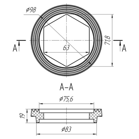 Laying under the toilet tank "Ani Plast" M840, hexagonal-1
