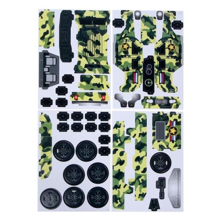 3D designer from the “Military SUV” foam cardboard, 46 parts-3
