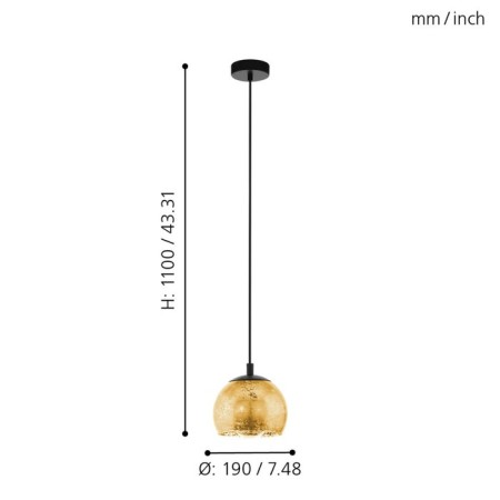 Albaraccin chandelier 1x40W E27-1
