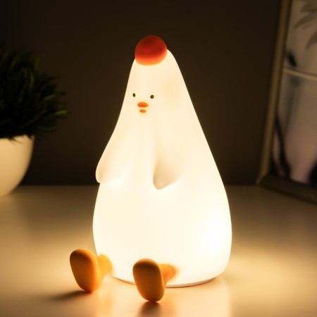 Antistress nightlight "Kurochka" LED USB AKB White 9x14.3x17 cm Risalux-2