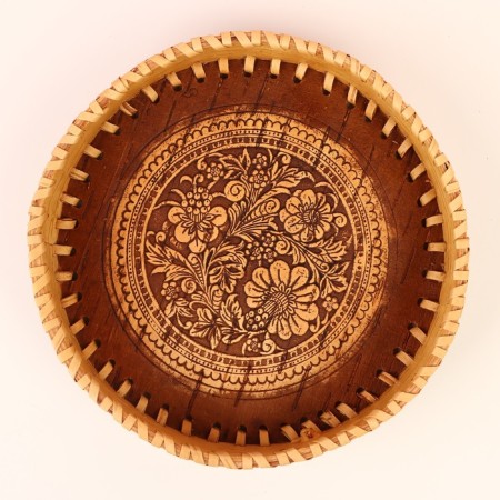 Crukharnitsa Round "Flowers", large, D - 18 cm-2