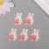Decor for creativity metal, enamel "Bunny with heart-zamkom" 2.8x2.2 cm