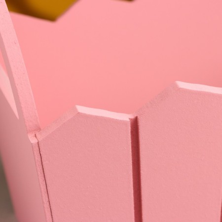 Kashpo wooden 25 × 16 × 17 cm "Maria", side pens, MDF, pink coral-4