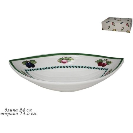 Oval dish lenardi "fruits", length 24 cm