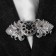 Cardigan clamp "East", black color in black silver