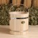 Bucket of linden, 9l, plastic insert, handle-vertebra, "Dobroparov"