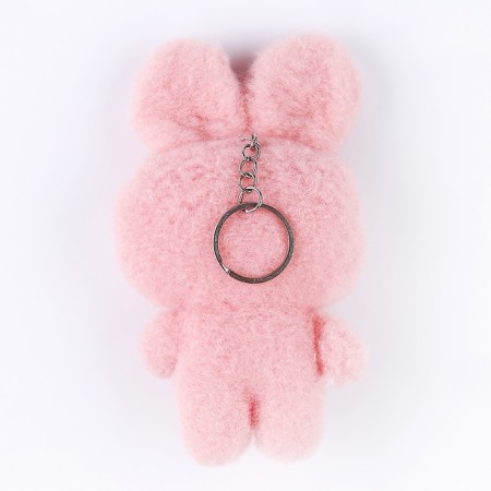 Soft toy "Bunny with a cherry", on a key fob, 10 cm, Mix color-1