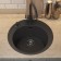 Quartz-quartz kitchen up-up-quartz upd-01, round, color 04 black