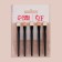 Set of applicators for shadows, 5 pcs, 7.5 cm, black color