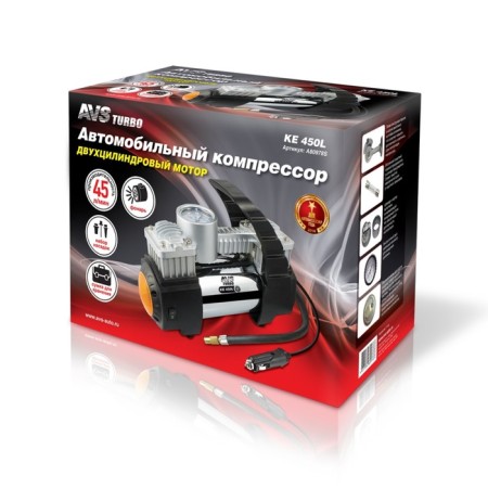 Car compressor AVS KE450L, 45 l/min, 10 atm, metal, with a lantern-1
