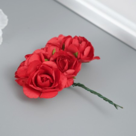 Decorative flower for creativity "Rose" red-1