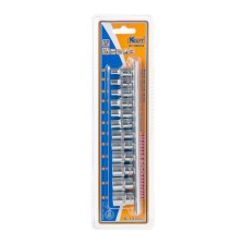 Набор торцевых головок KRAFT KT700314, 1/4", 6-гр., 4-13 мм, 12 предметов