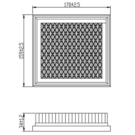 Air filter Totachi TA-1462-1