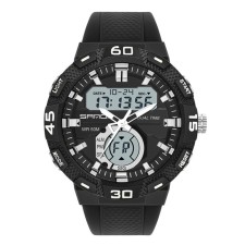 Electronic watch watches, D-4.9 cm, alarm clock, Caledar, silicone strap, black