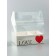 Box with PVC for flowers and desserts 26 x 18 x 30 cm, love