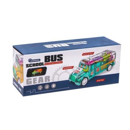 Lifting bus, light and sound, works from batteries, yellow color-4