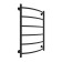 Water towel "Sanprise" Classic P6, 500x800 mm, lower connection., Black matte