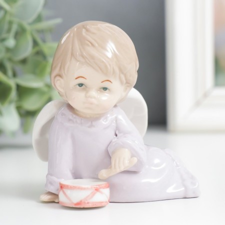 Souvenir Ceramics "Angel with a drum" 9x5.8x5 cm
