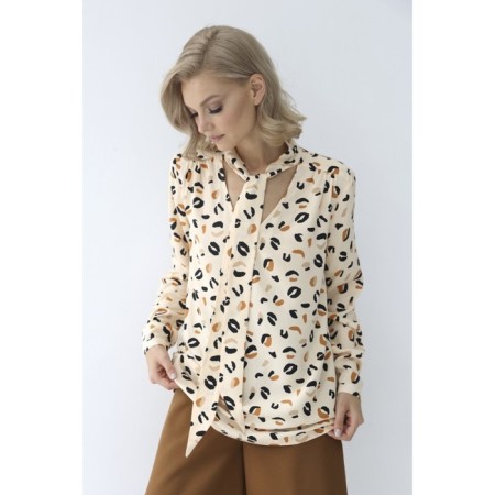 Women's blouse with a banting tie, size 52-2