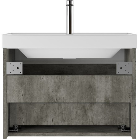 Domino Karlo Domino under the Classica 60 sink, suspended, concrete, with 1 upper box, left/right-3