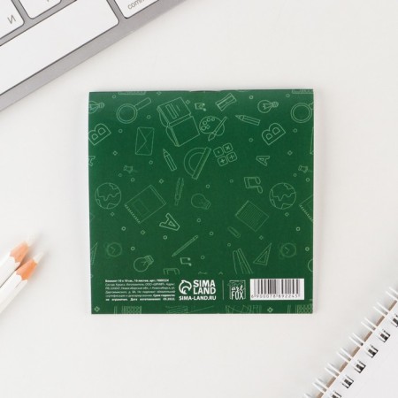 Notepad "School", 10x10 cm, 16 sheets mix-15