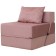 Crowned armchair-bed "Essen", velor fabric, dusty rose color