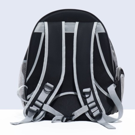 Backpack for carrying animals, laying out, 32 x 84 x 44 cm, black/transparent-3