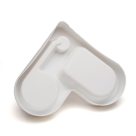 Double bowl with a carrot (removable bottle) 28 x 23 x 20.5 cm, white-6