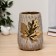VAZA Ceramics Table "Asel" 12x18 cm D-10 cm, gray-golden