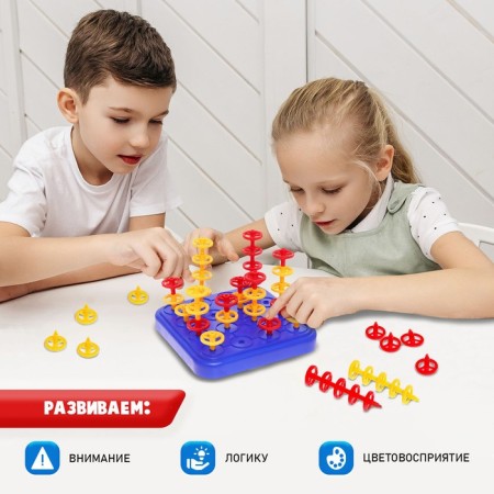 Board game "Four in a row", 2 players, 5+-2