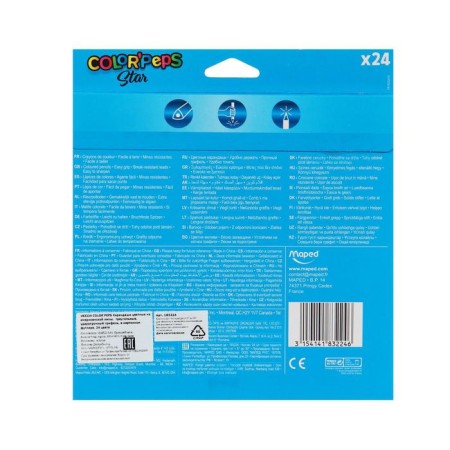Three -sided pencils 24 colors, Maped Color Peps-1