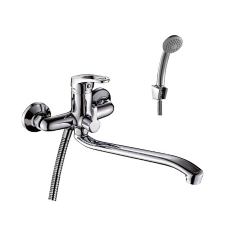 Rossinka B35-34 bathtub mixer, universal, with S-shaped swiveling, chrome
