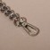 Handle for a bag, bamboo, with chains and carbines, 60 cm, silver color