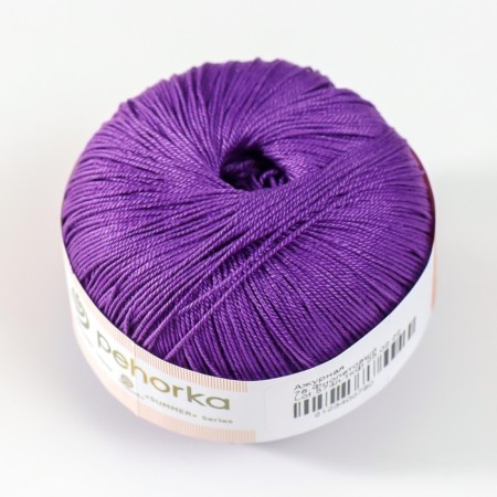 Yarn "openwork" 100% mercerized cotton 280m/50g (78-violet)-1
