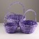 A set of baskets of 3 pcs, d38x17xh42 cm, lilac, willow