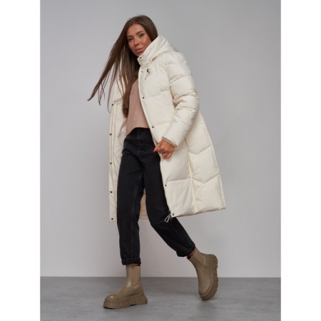 Coat insulated winter female, size 46, color light-beige-15