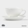 Tea steam porcelain Magistro "Blanche", 2 items: a cup 250 ml, a saucer d = 15.5 cm, white color