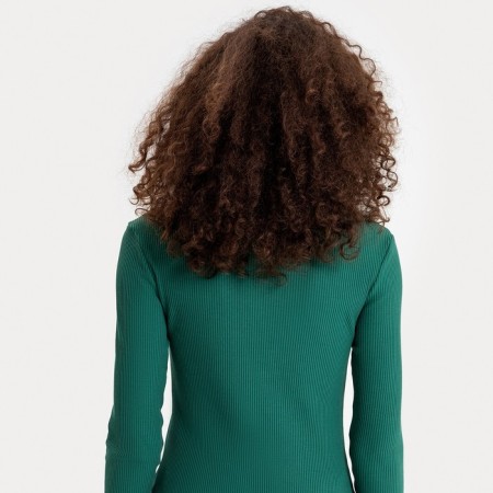 Turtleneck female, color dark green size 50 (xl)-2