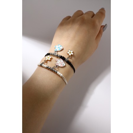Bracelets "Demetrons" fish with daisies, colored, 7 cm-3