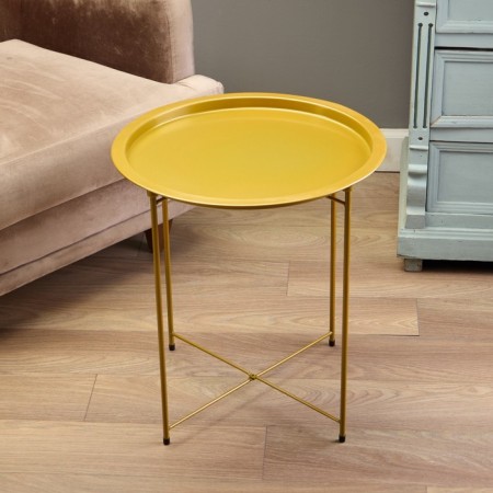 Coffee table, golden tray-6