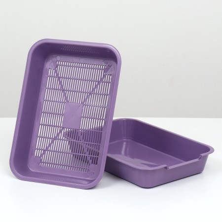 A medium toilet with a mesh of 36 x 26 x 6.5 cm, purple,-4
